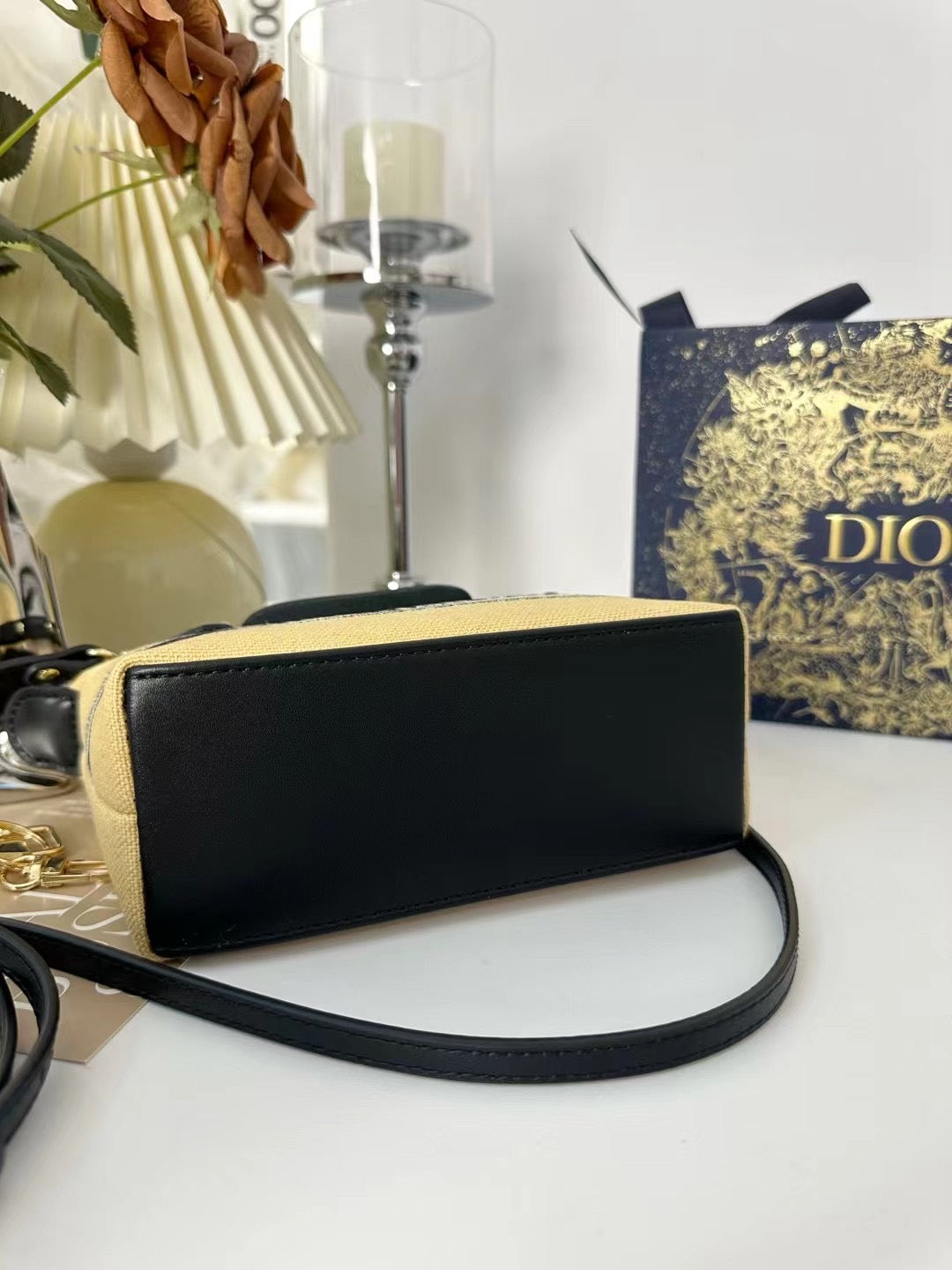 Upcycled Dior Dust Bag Dumpling Bag