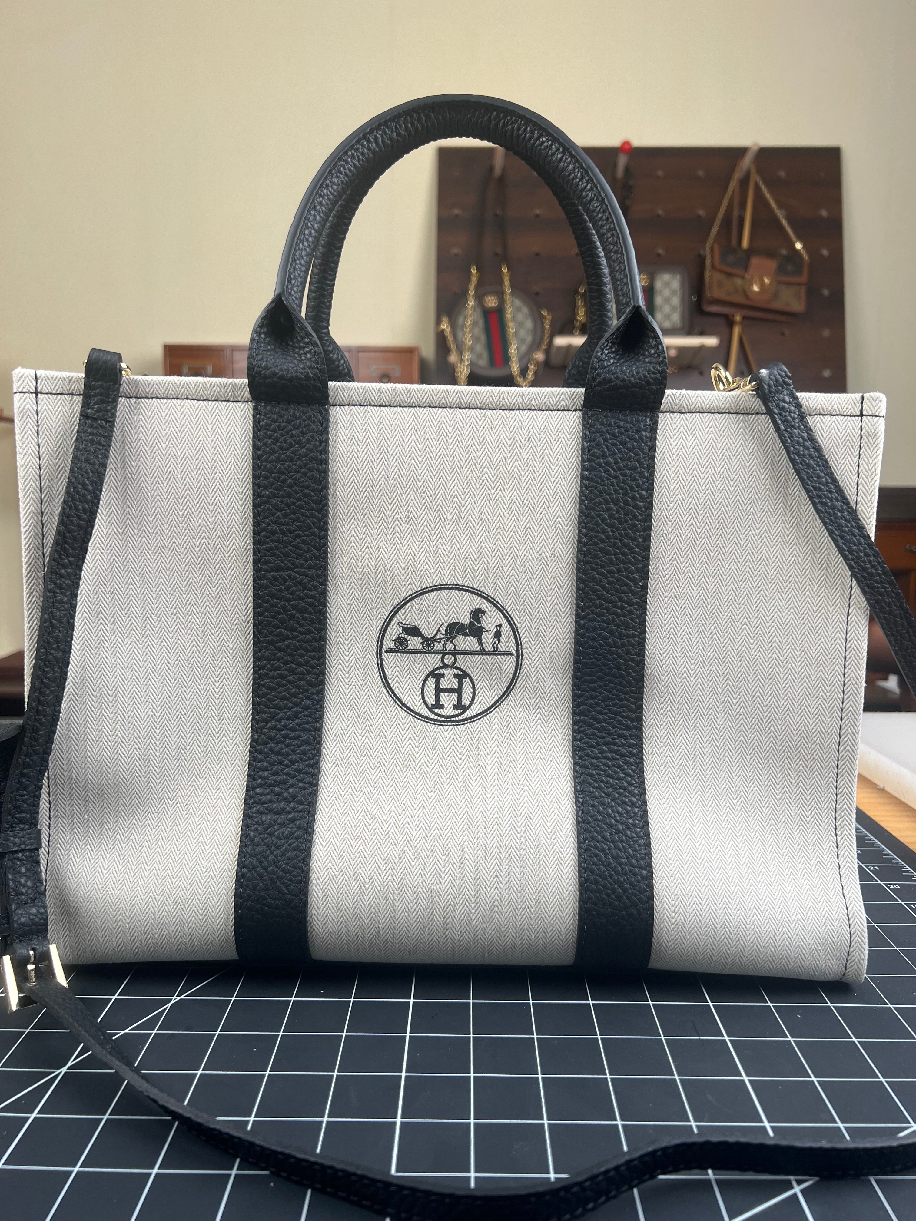 Upcycled Hermès Dust Bag Large Tote