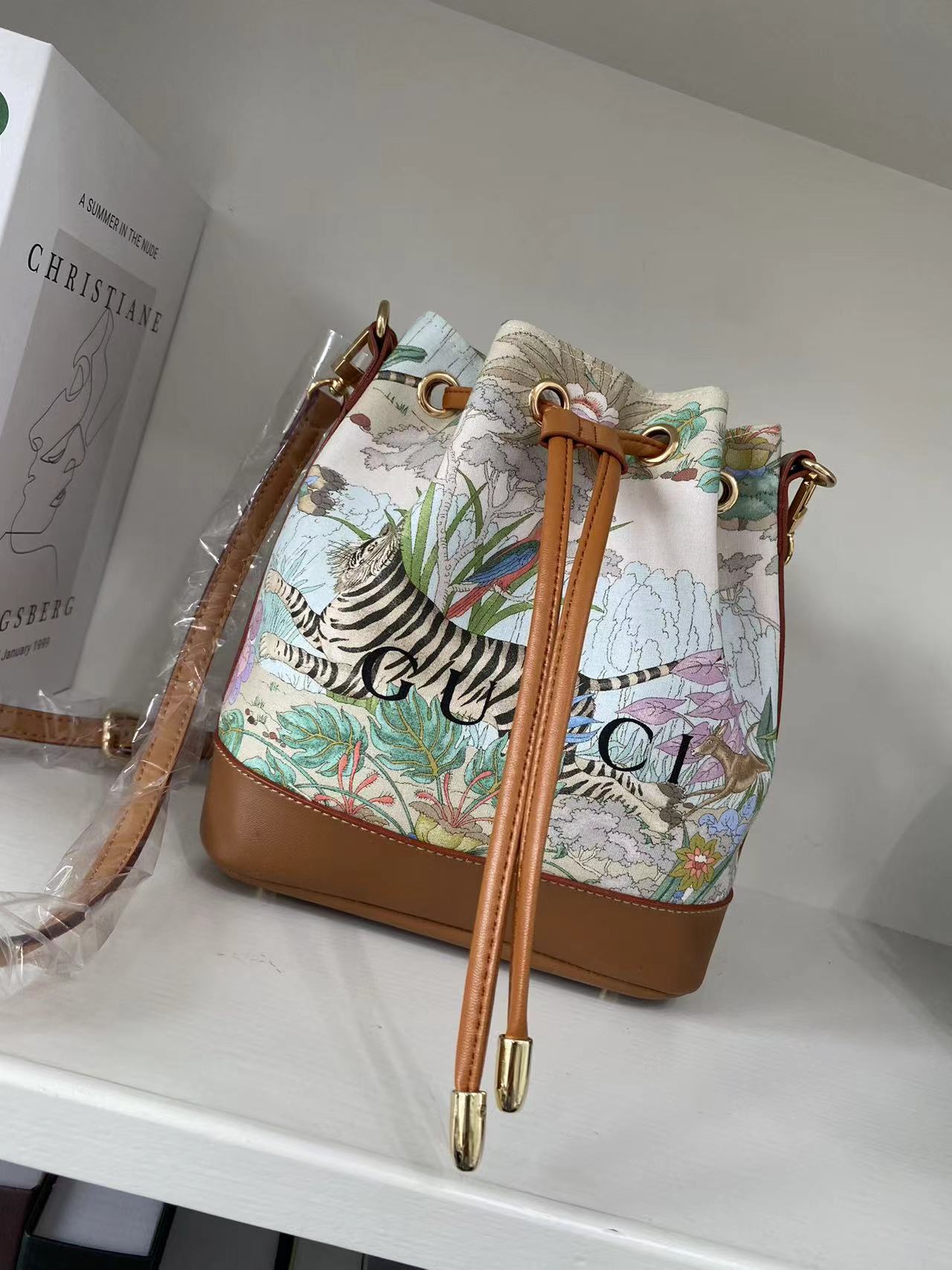 Introducing the Upcycled Gucci Dust Bag Bucket Bag