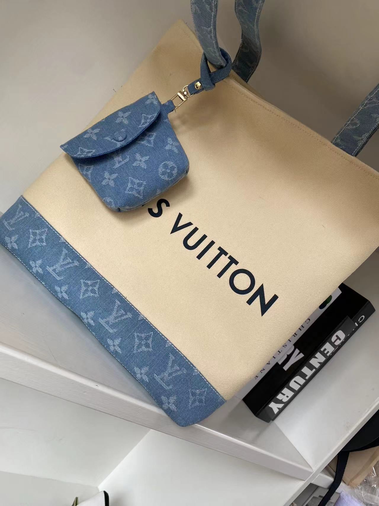 Louis Vuitton Dust Bag and Denim Tote Bag