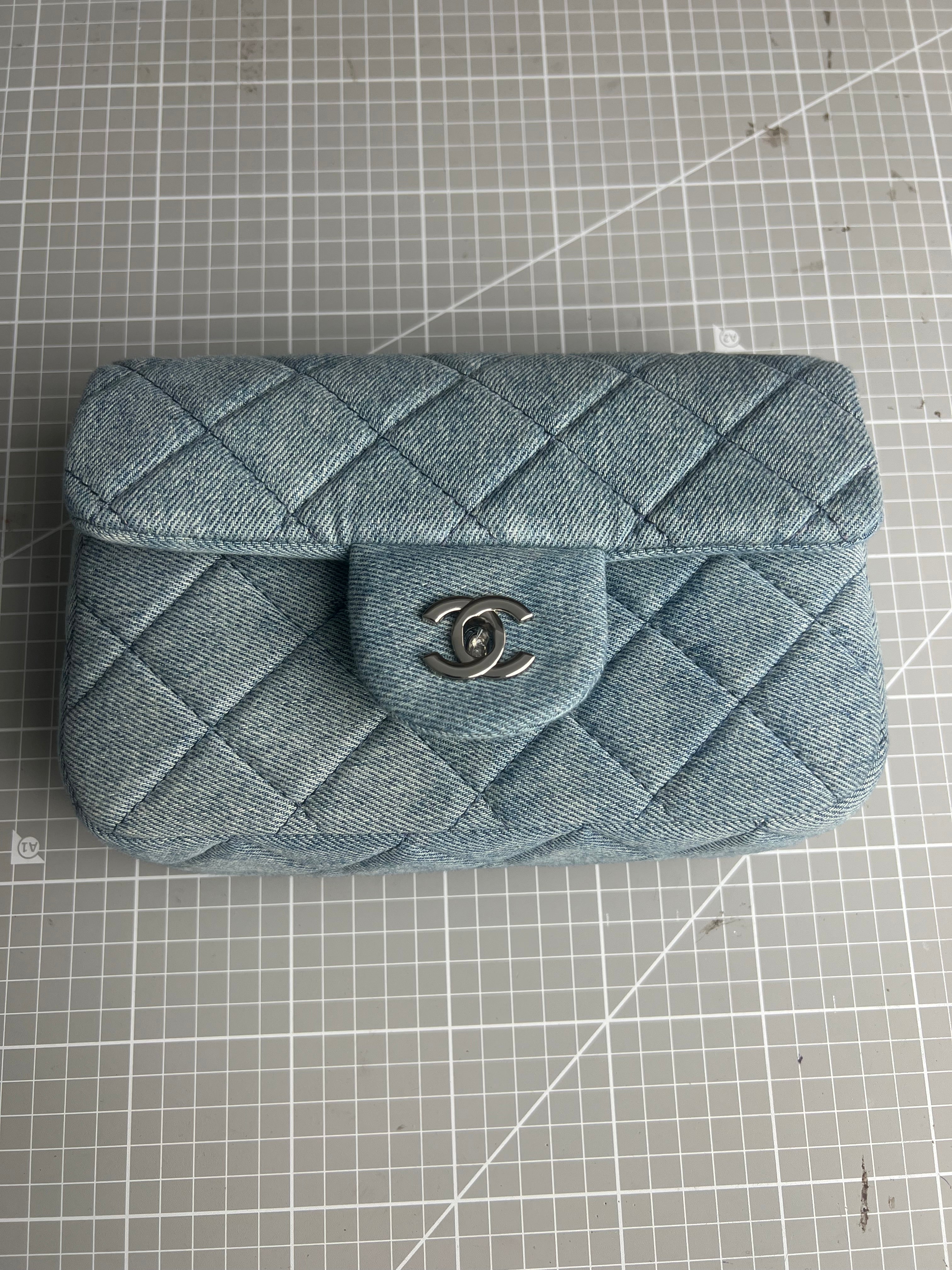 Upcycled Denim Chic: Chanel-Inspired Bag Crafted from Recycled Denim