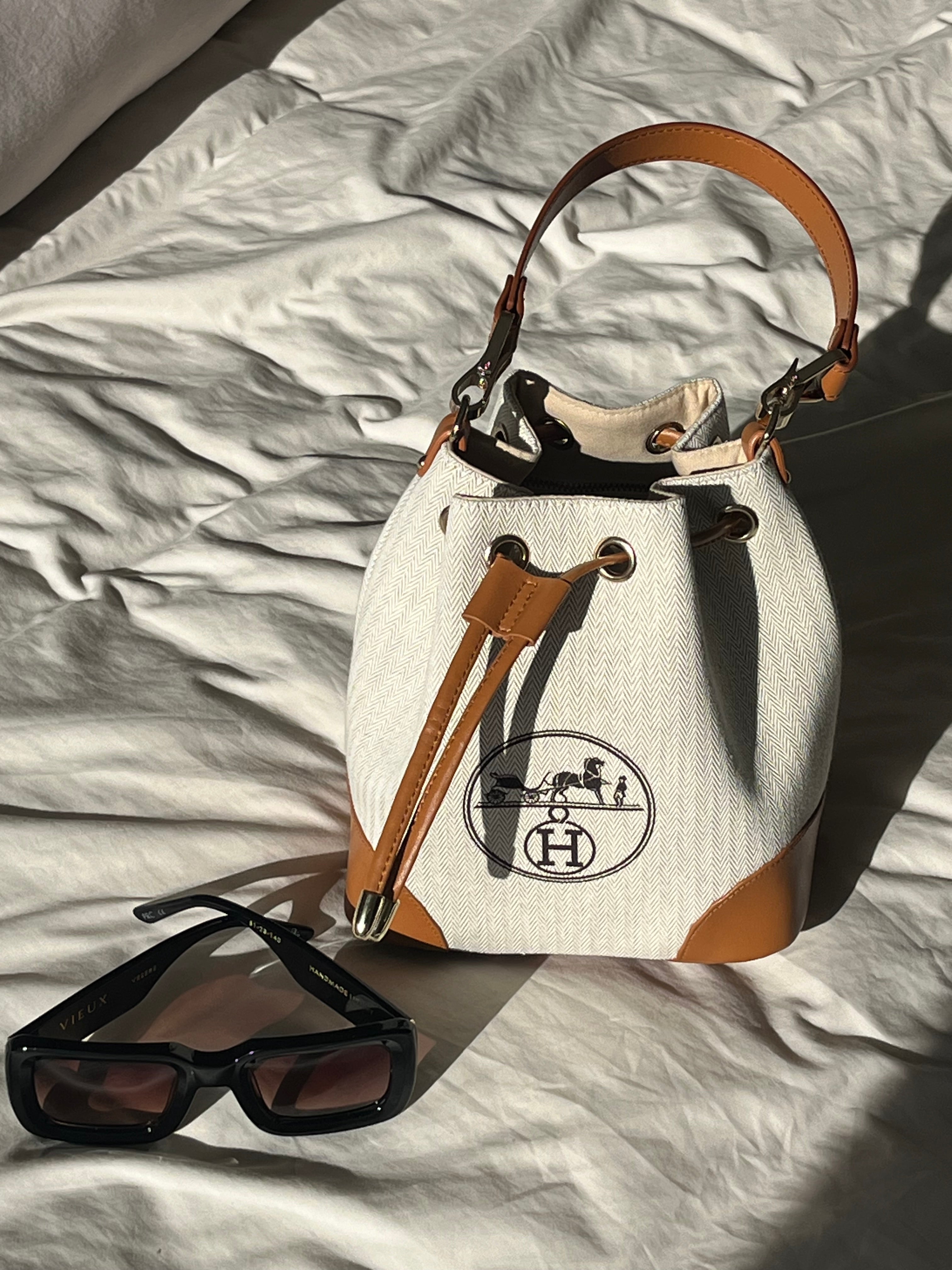 Upcycled Hermès Dust Bag Bucket Bag