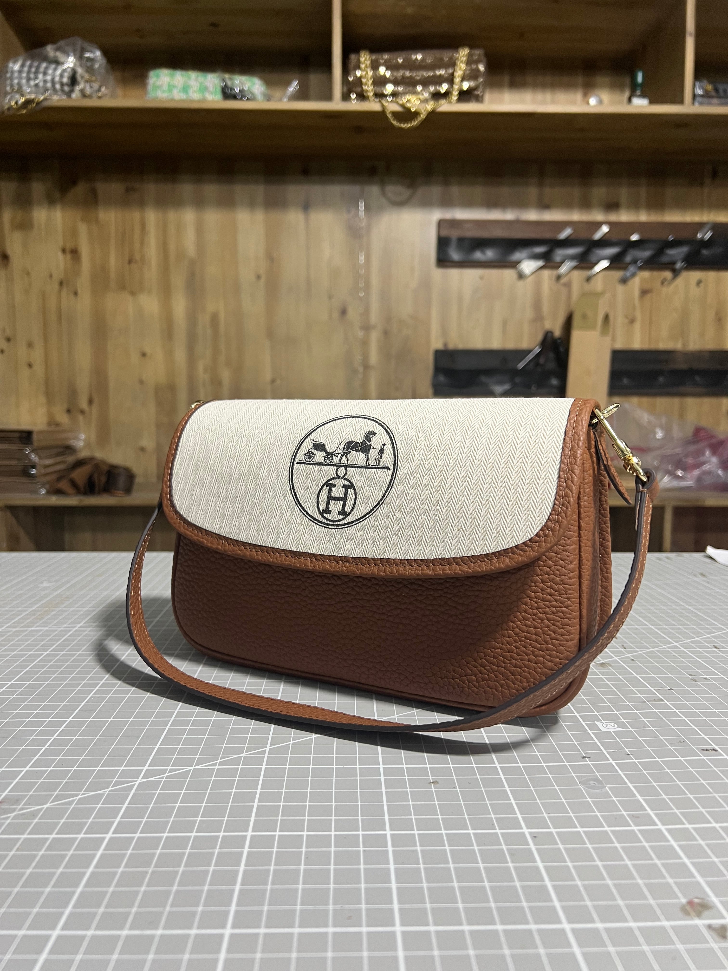 Upcycled Hermes Dust Bag Crossbody: A Tribute to Timeless Elegance and Sustainability