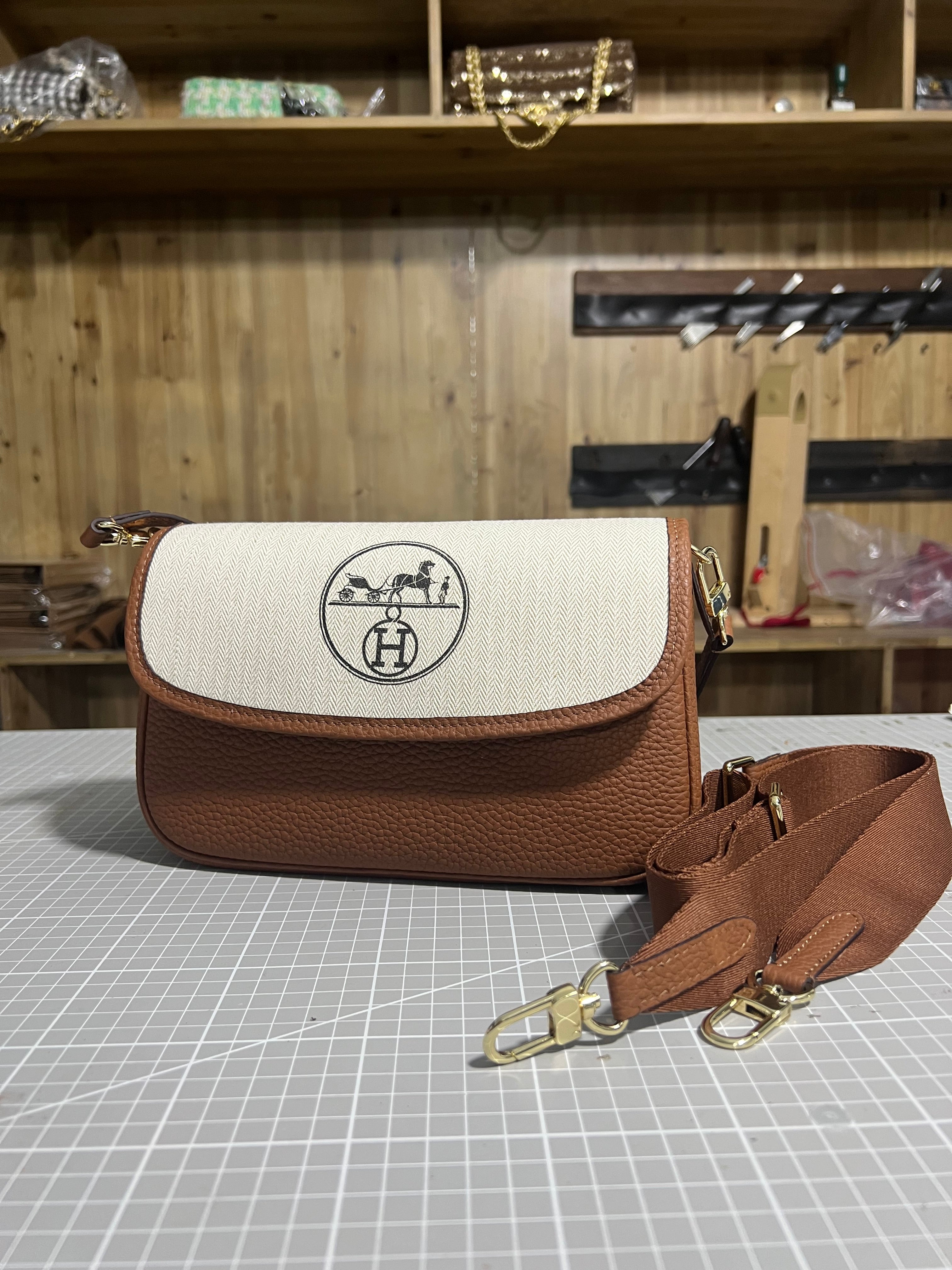 Upcycled Hermes Dust Bag Crossbody: A Tribute to Timeless Elegance and Sustainability