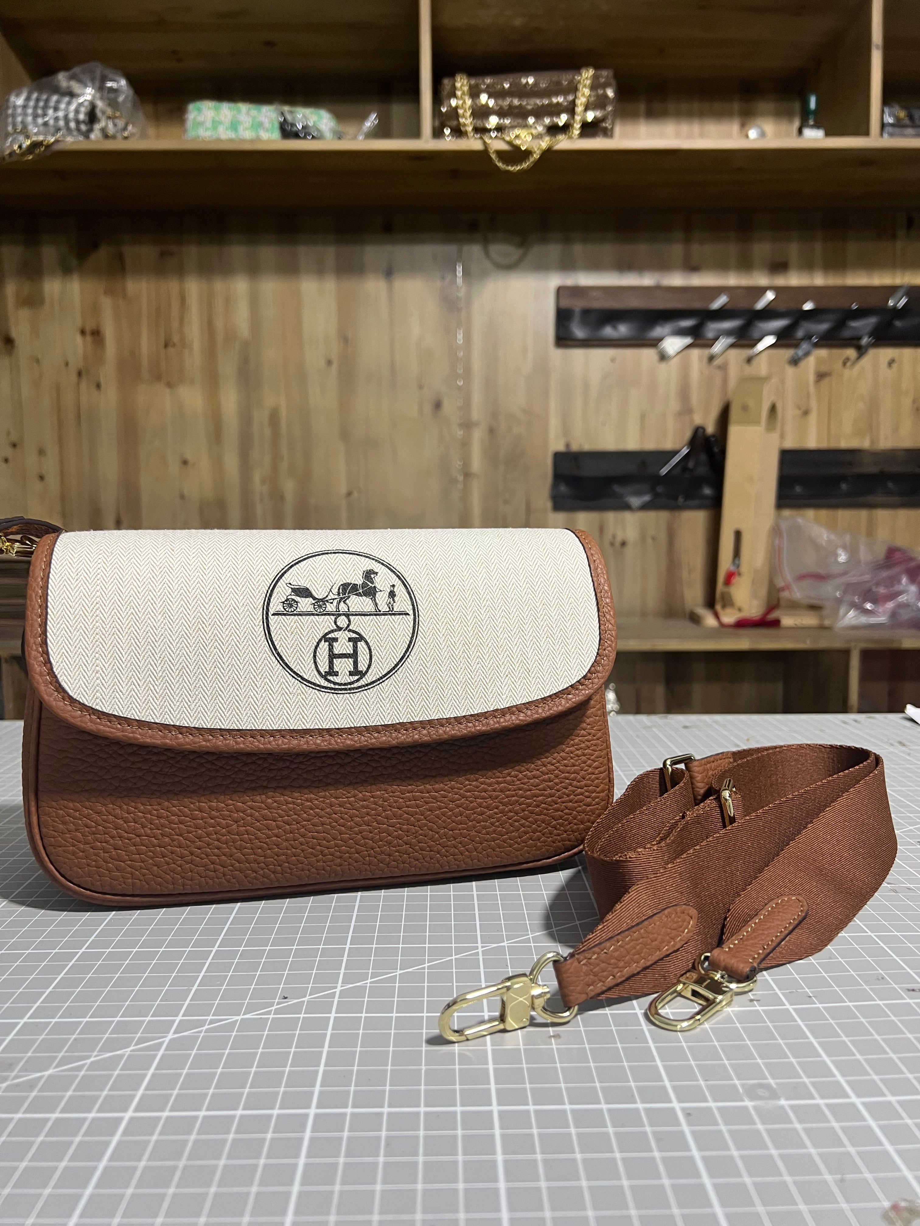 Upcycled Hermes Dust Bag Crossbody: A Tribute to Timeless Elegance and Sustainability