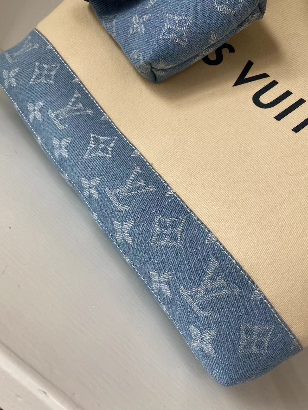 Louis Vuitton Dust Bag and Denim Tote Bag