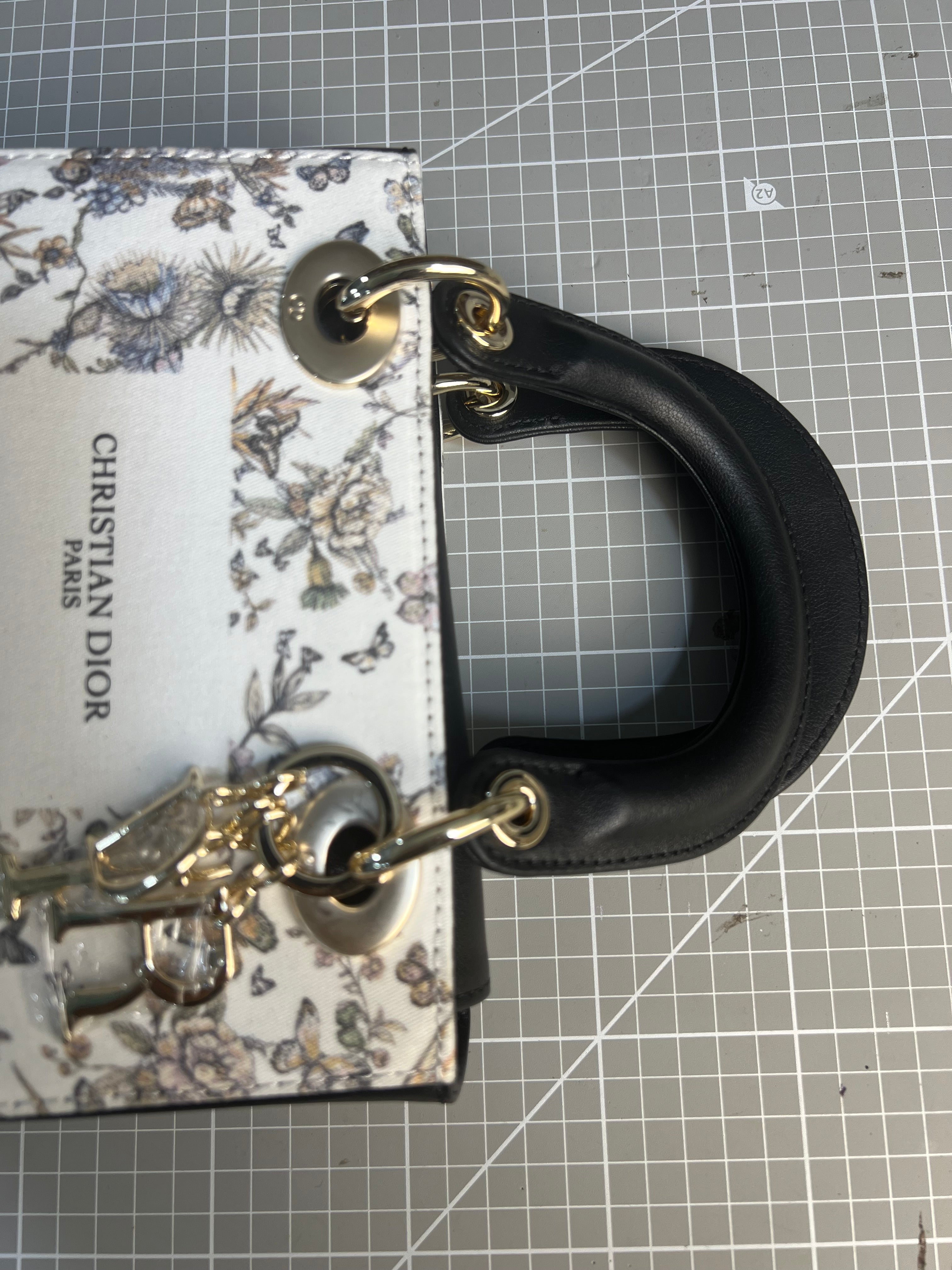 Upcycled Floral Elegance: Dior Dust Bag Transformed into a Lady Dior-Inspired Bag