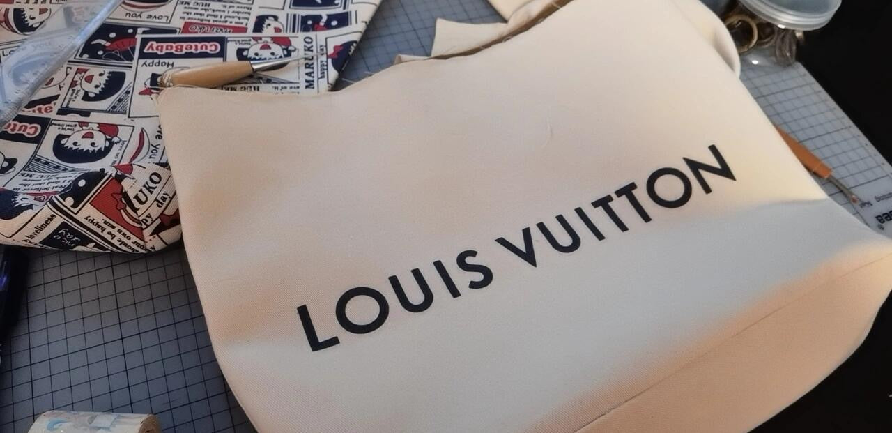 Upcycled LV Dust Bag Tote