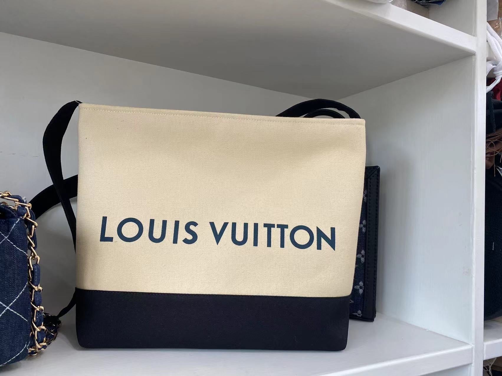 Upcycled LV Dust Bag Canvas Tote