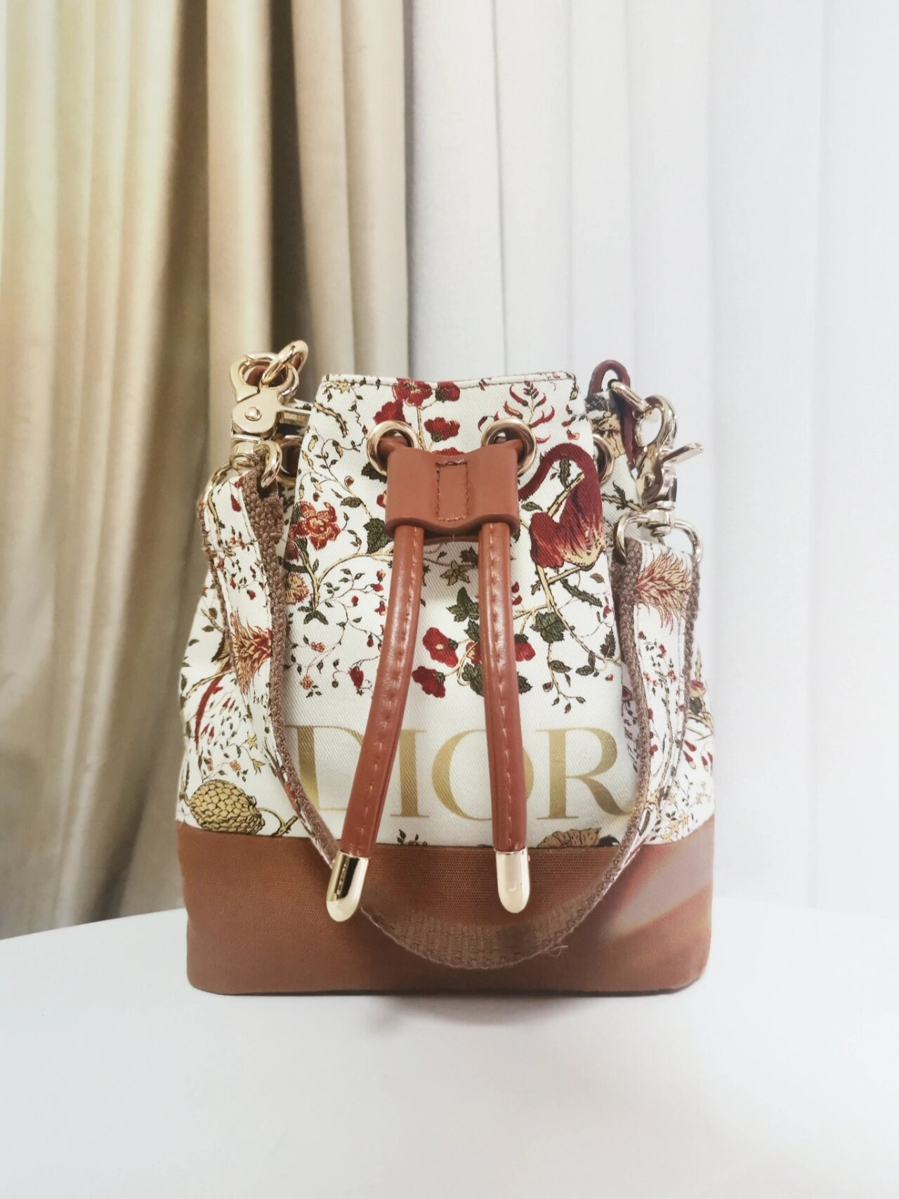 Upcycled Dior Dust Bag Bucket Bag