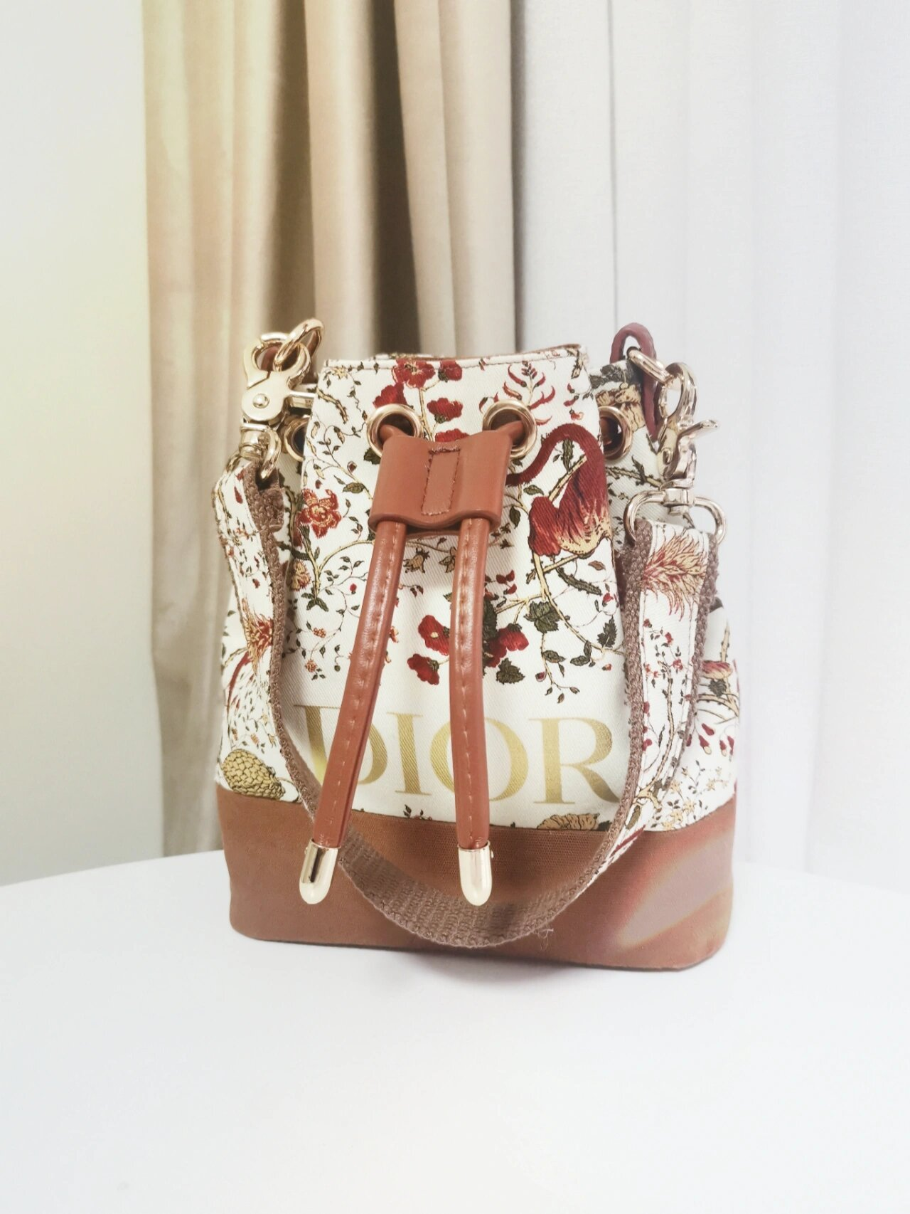 Upcycled Dior Dust Bag Bucket Bag