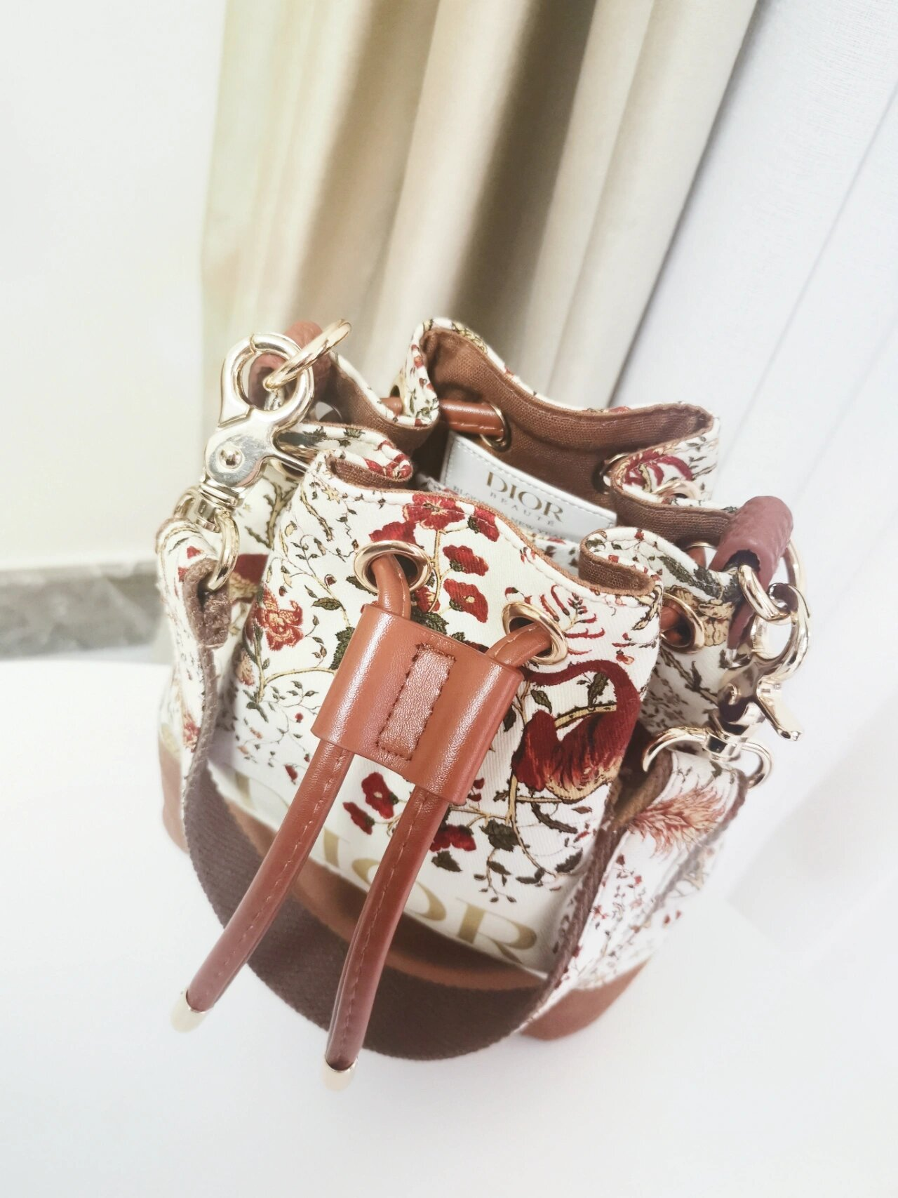 Upcycled Dior Dust Bag Bucket Bag