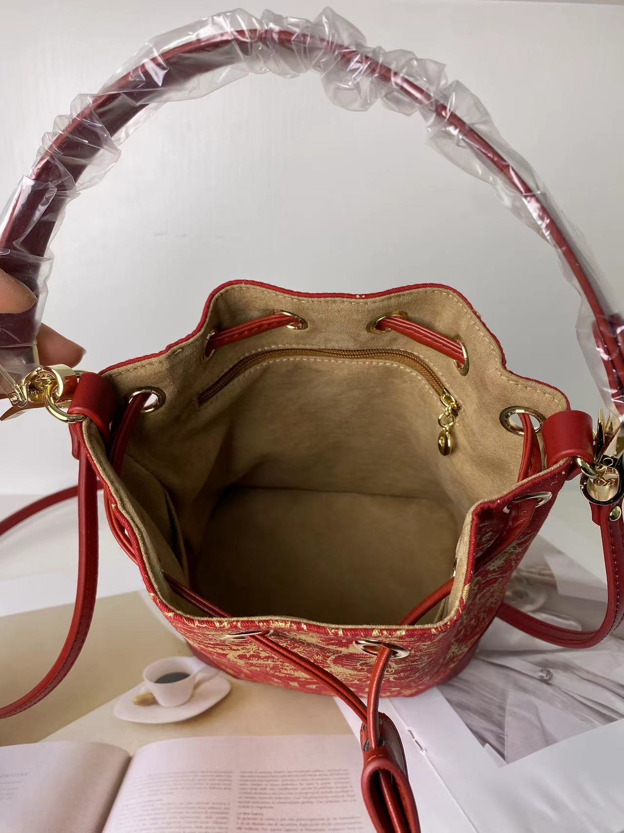 Upcycled Dior Dust Bag Bucket Bag