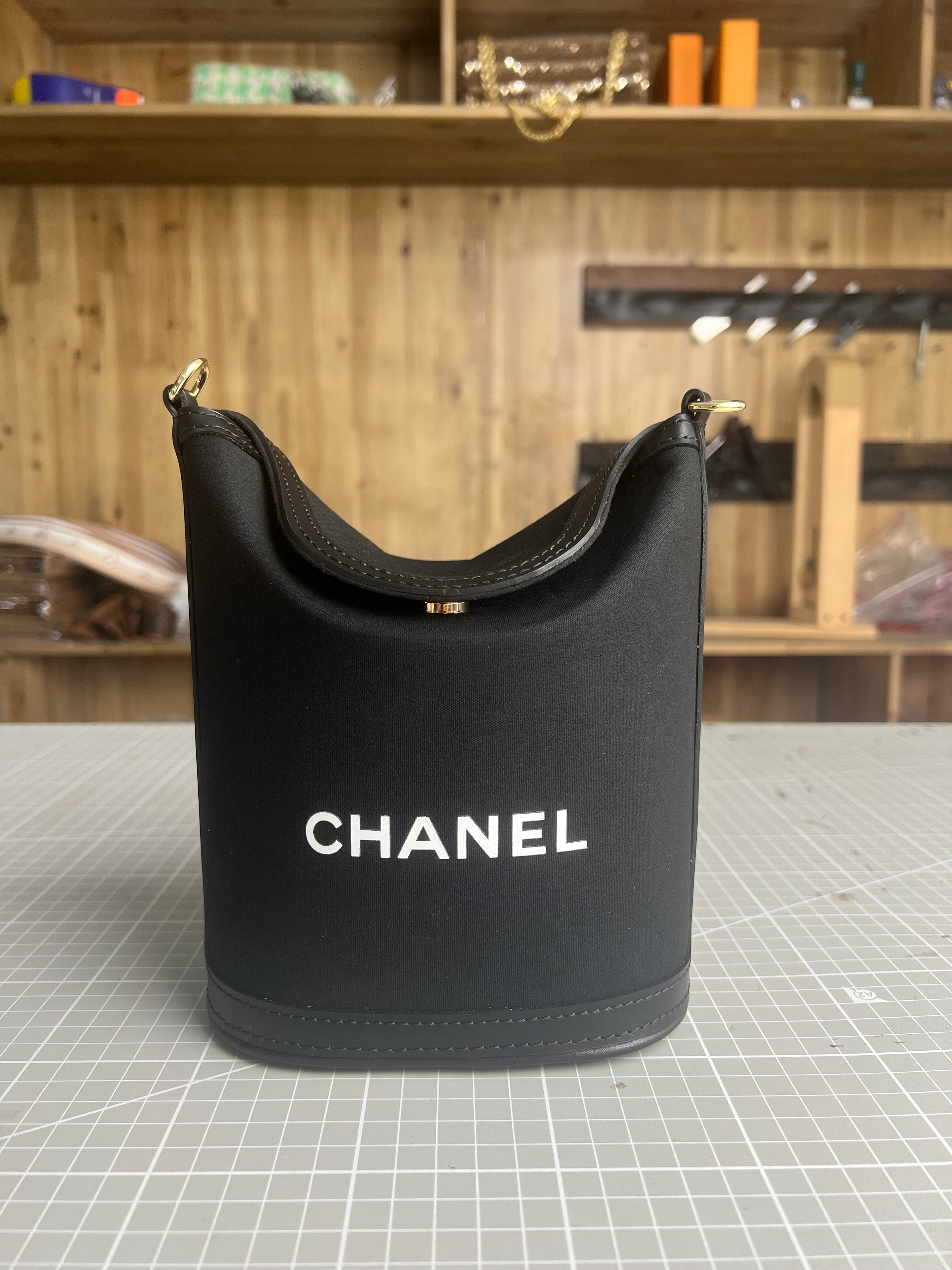 Upcycled Chanel Beauté Bucket Bag