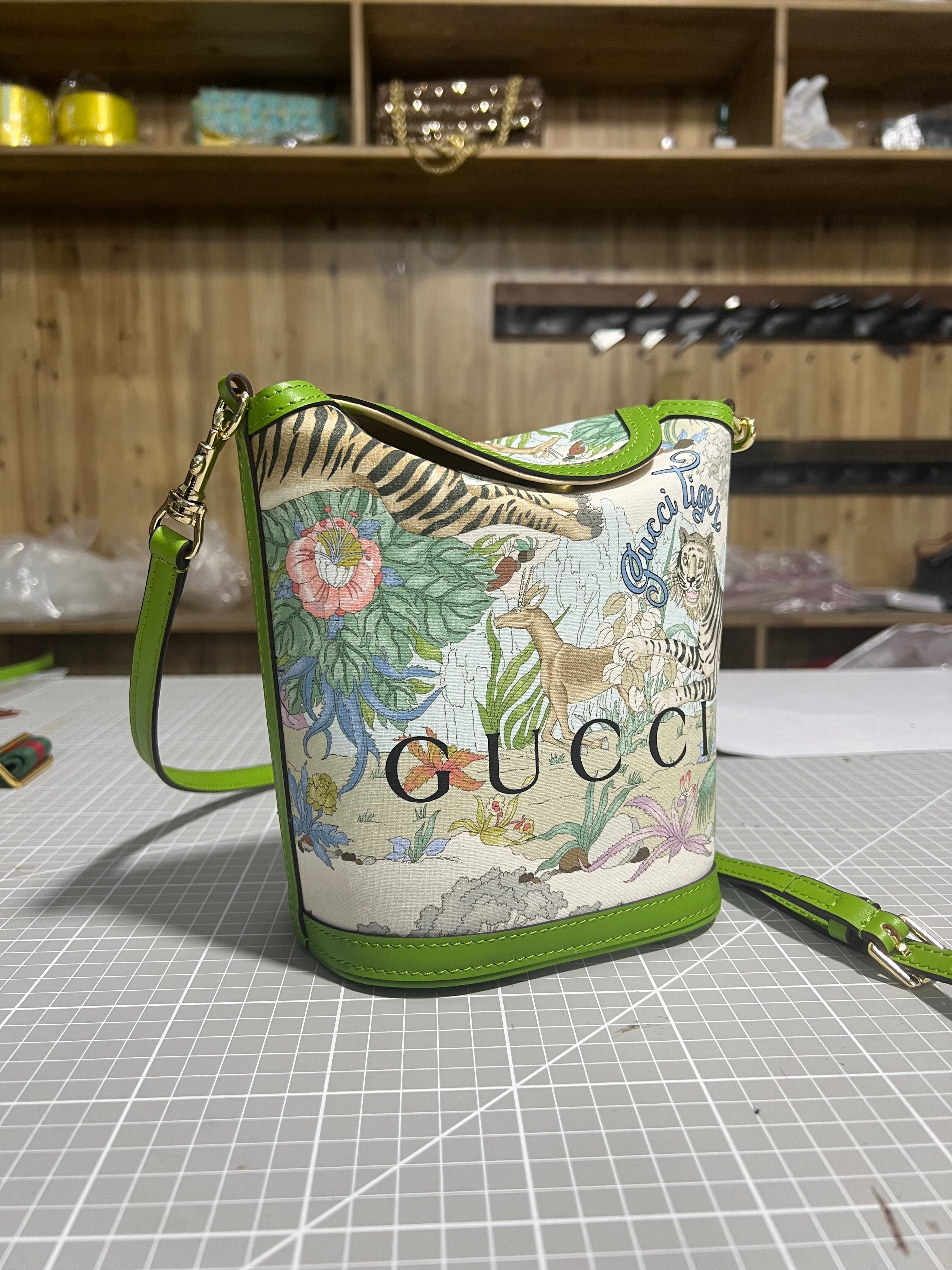 Gucci Tiger Bucket Bag - Upcycled Dust Bag Edition