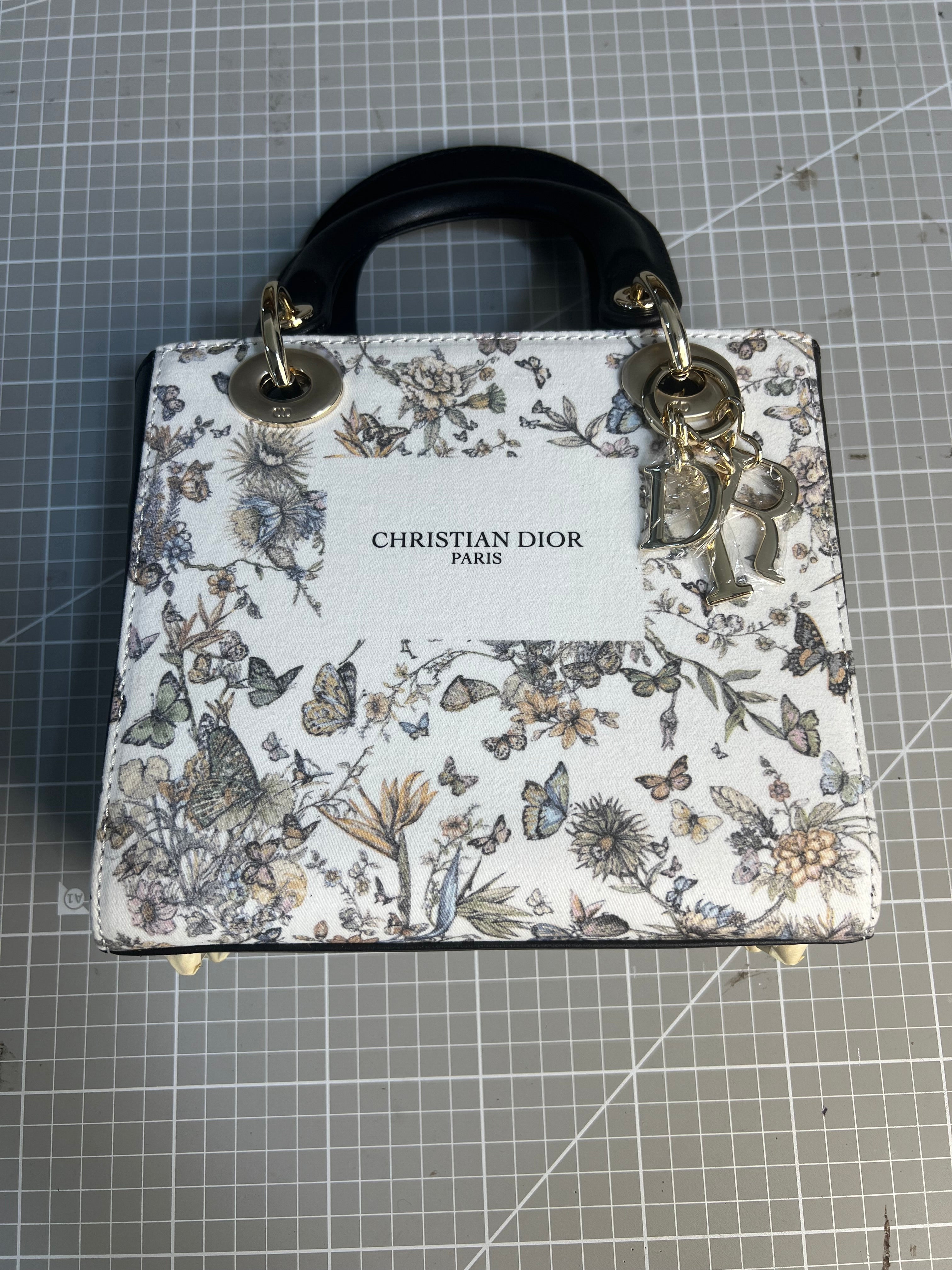 Upcycled Floral Elegance: Dior Dust Bag Transformed into a Lady Dior-Inspired Bag