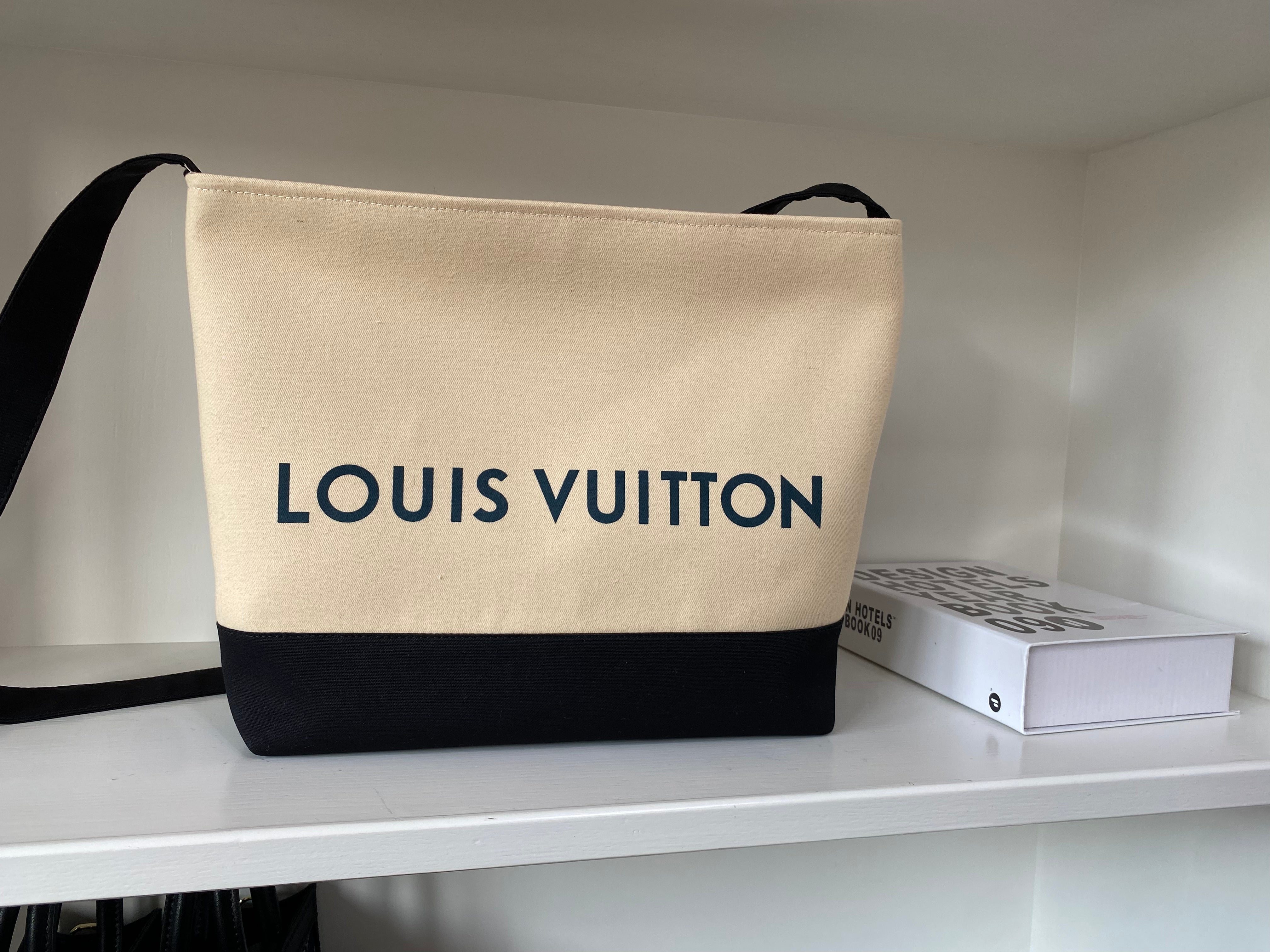 Upcycled LV Dust Bag Canvas Tote