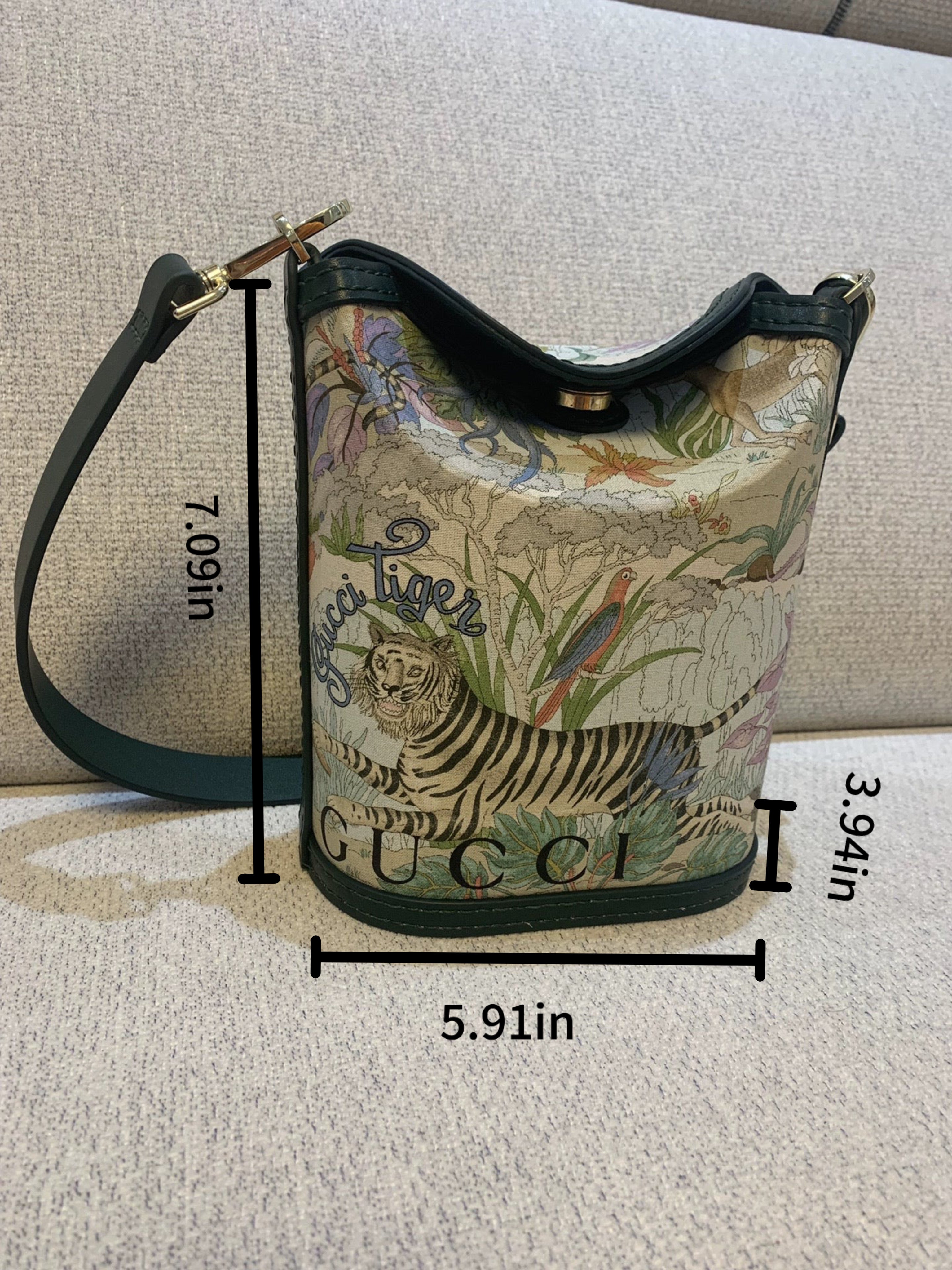 Upcycled Gucci Dust Bag Bucket Bag