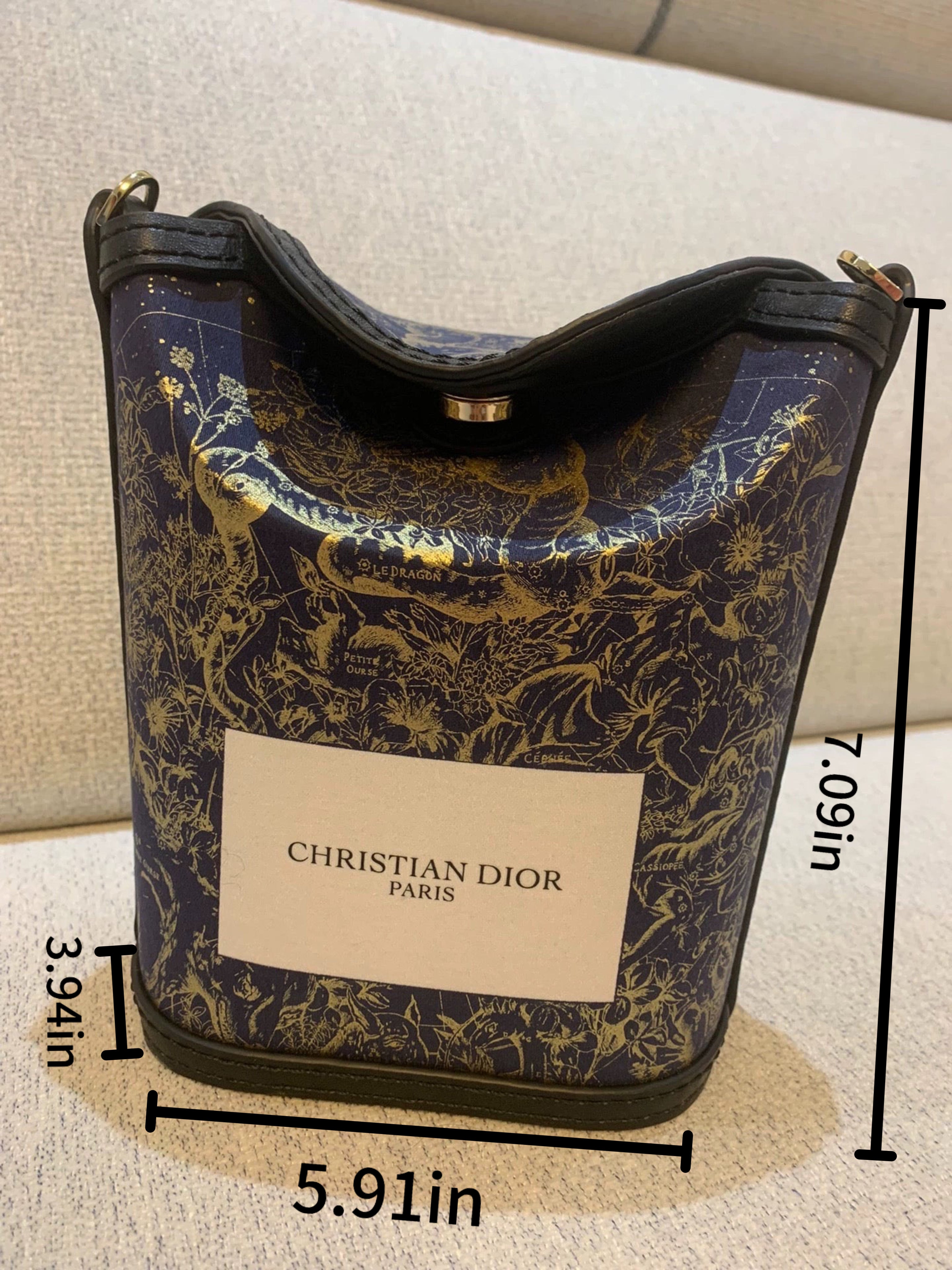 Upcycled Dior Dust Bag Bucket Bag