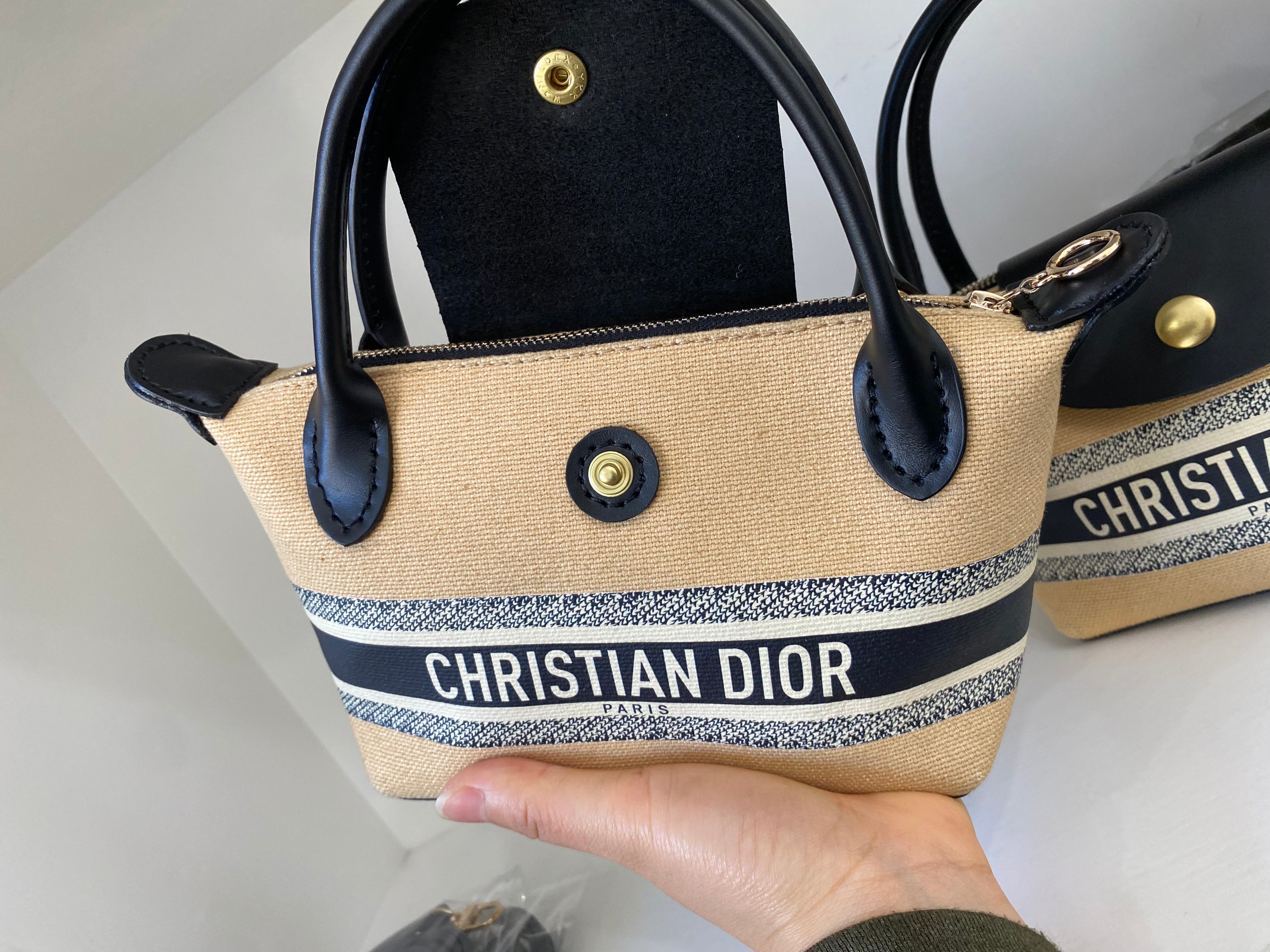 Upcycled Dior Dust Bag Dumpling Bag