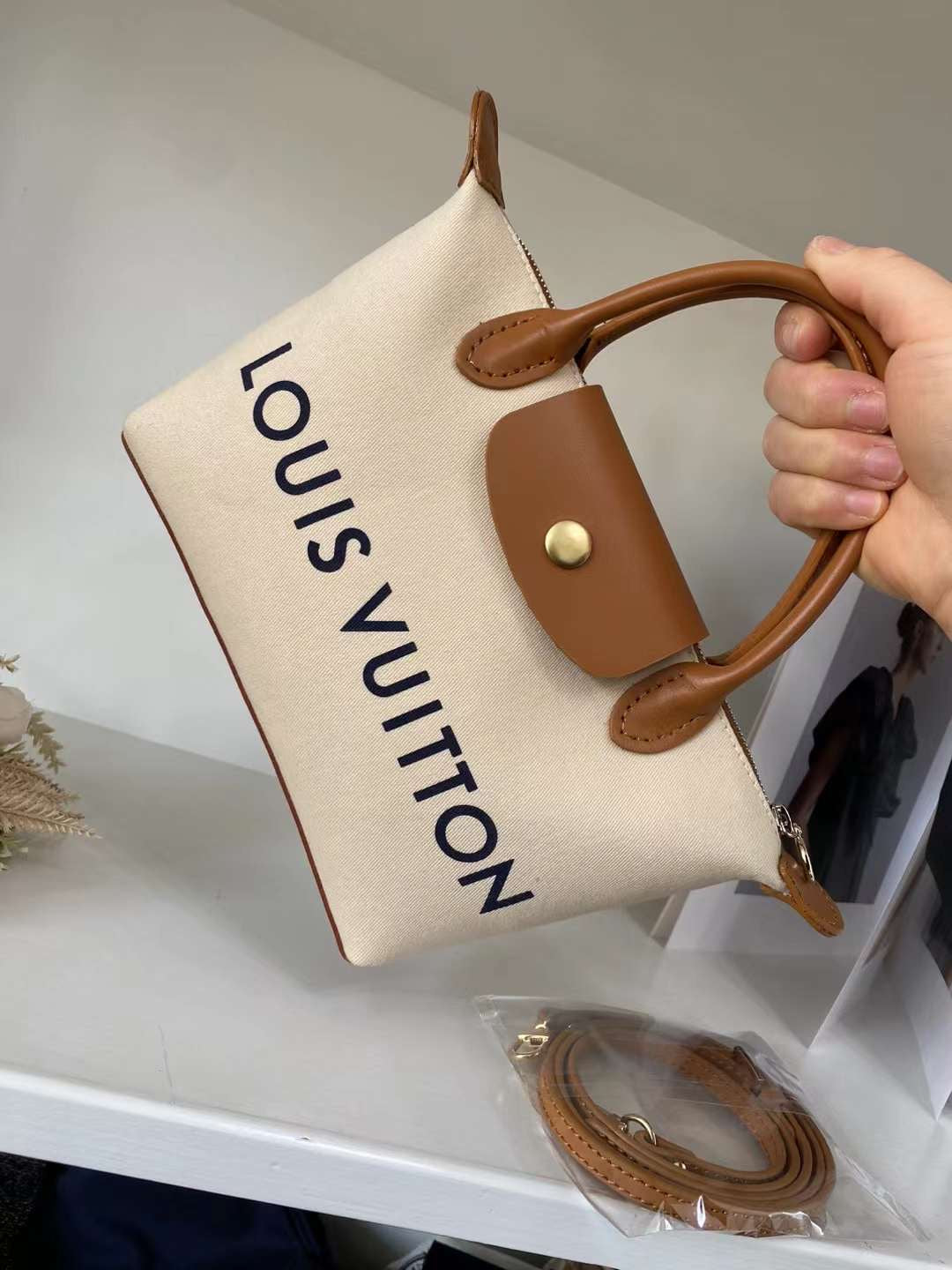 Introducing the Upcycled LV Dust Bag Dumpling-style Bag