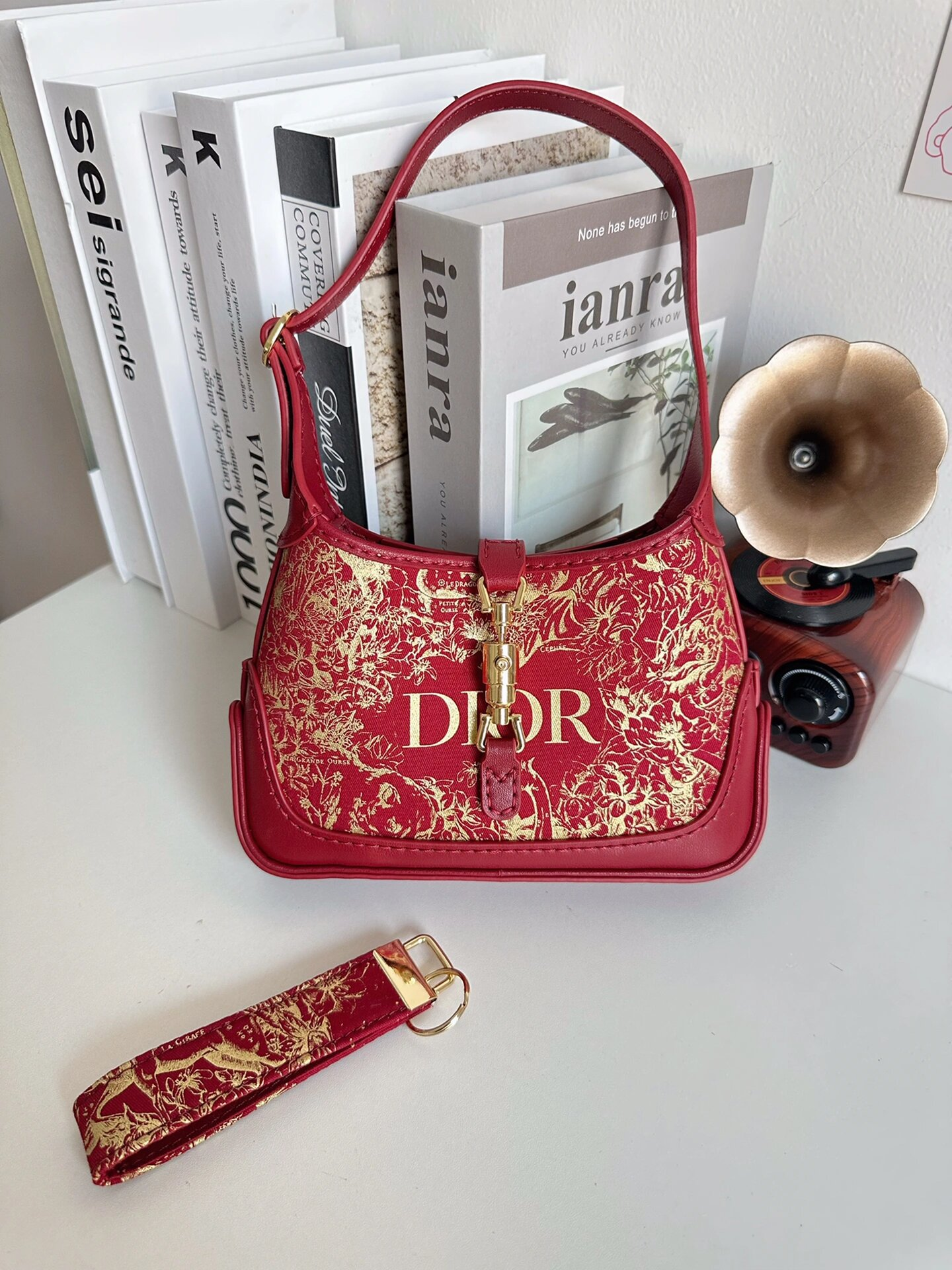 Upcycled Dior Dust Bag Shoulder Bag