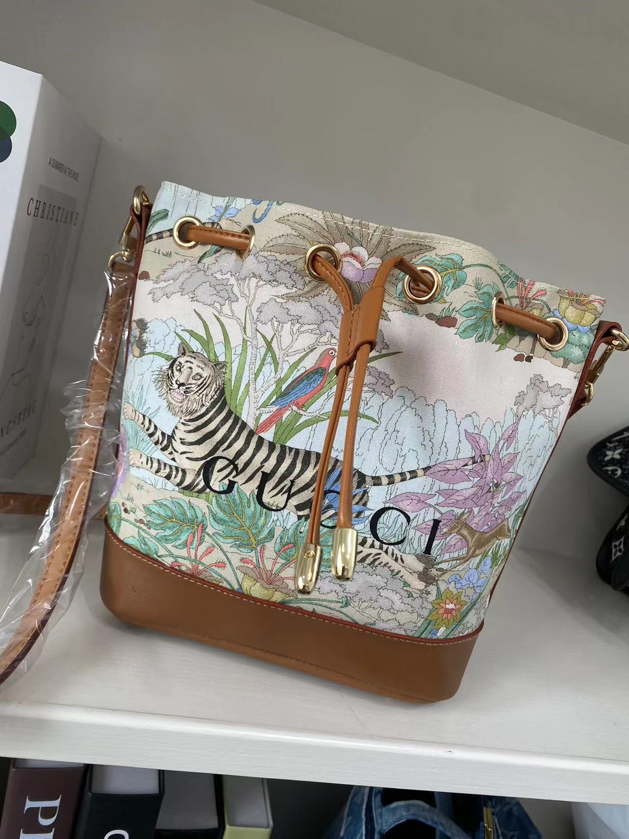 Introducing the Upcycled Gucci Dust Bag Bucket Bag