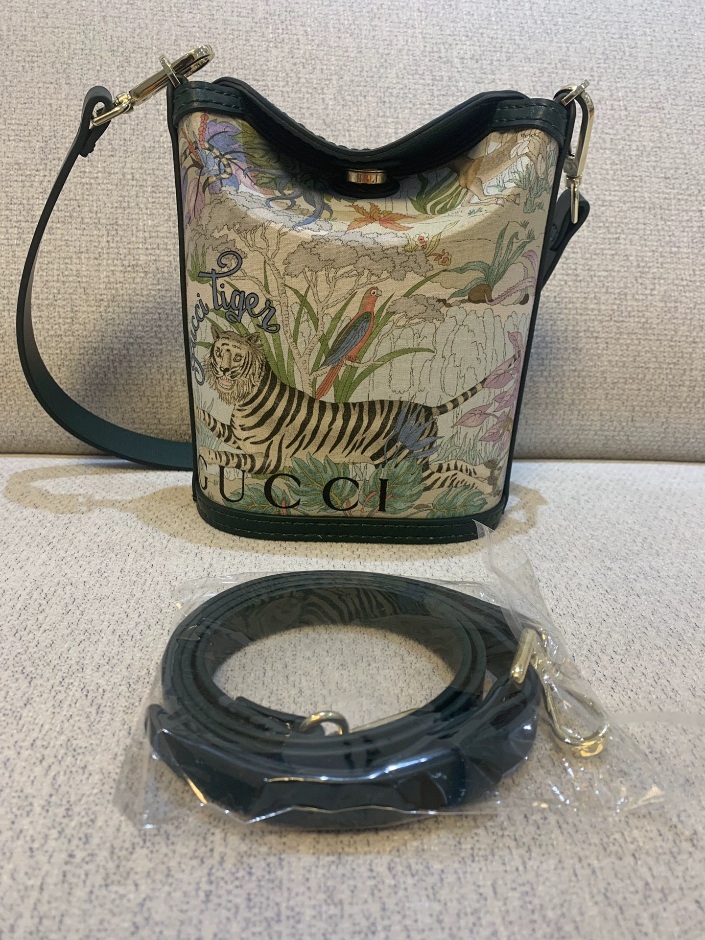 Upcycled Gucci Dust Bag Bucket Bag